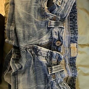 Buckle Blue Denim Shorts